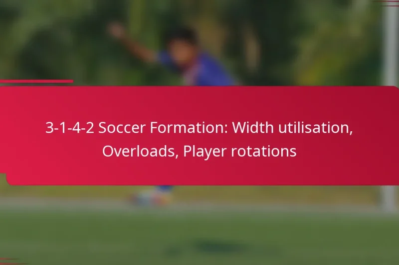 3-1-4-2 Soccer Formation: Width utilisation, Overloads, Player rotations