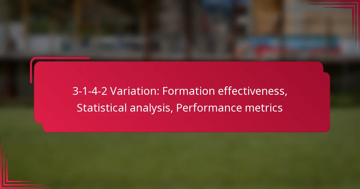 Read more about the article 3-1-4-2 Variation: Formation effectiveness, Statistical analysis, Performance metrics