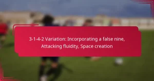 Read more about the article 3-1-4-2 Variation: Incorporating a false nine, Attacking fluidity, Space creation