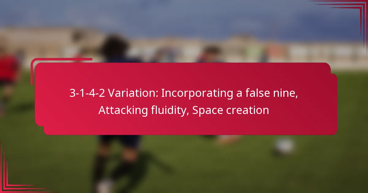 Read more about the article 3-1-4-2 Variation: Incorporating a false nine, Attacking fluidity, Space creation