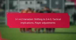 Read more about the article 3-1-4-2 Variation: Shifting to 3-4-3, Tactical implications, Player adjustments