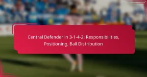 Read more about the article Central Defender in 3-1-4-2: Responsibilities, Positioning, Ball Distribution