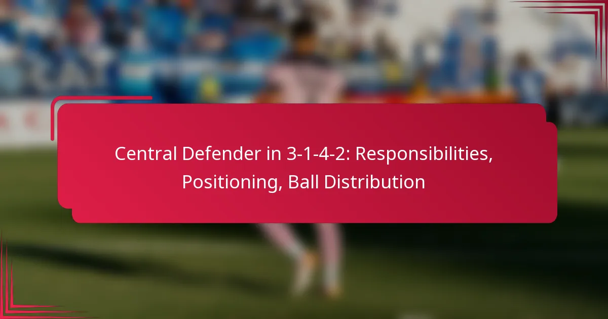 Read more about the article Central Defender in 3-1-4-2: Responsibilities, Positioning, Ball Distribution