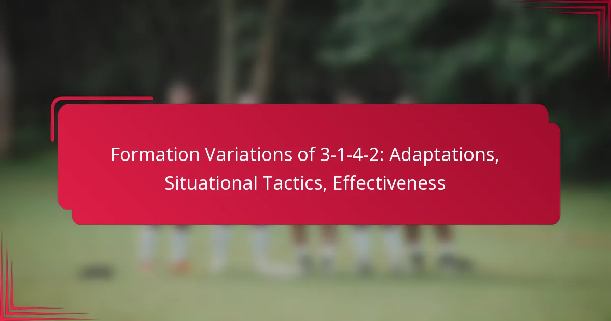 Read more about the article Formation Variations of 3-1-4-2: Adaptations, Situational Tactics, Effectiveness