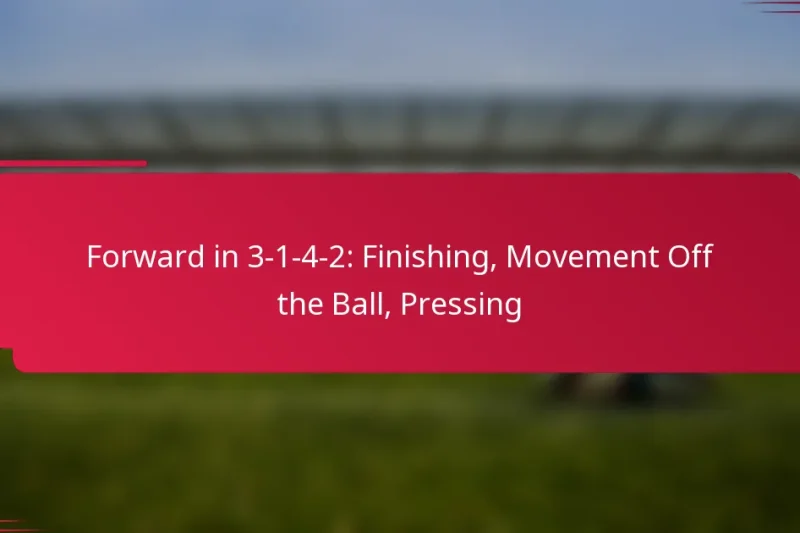 Forward in 3-1-4-2: Finishing, Movement Off the Ball, Pressing