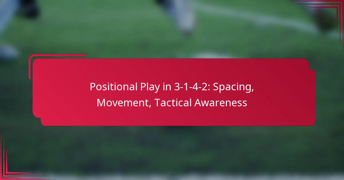Positional Play in 3-1-4-2: Spacing, Movement, Tactical Awareness