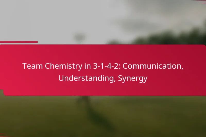 Team Chemistry in 3-1-4-2: Communication, Understanding, Synergy