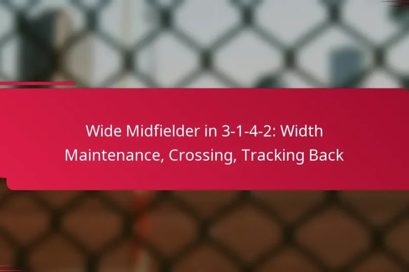 Wide Midfielder in 3-1-4-2: Width Maintenance, Crossing, Tracking Back
