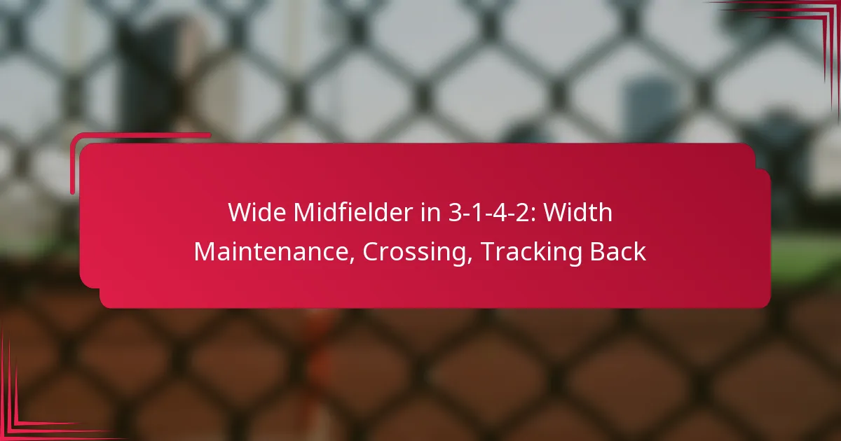 Read more about the article Wide Midfielder in 3-1-4-2: Width Maintenance, Crossing, Tracking Back