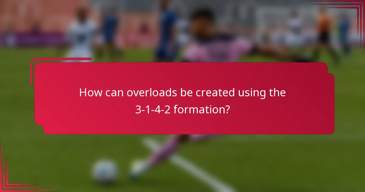 How can overloads be created using the 3-1-4-2 formation?