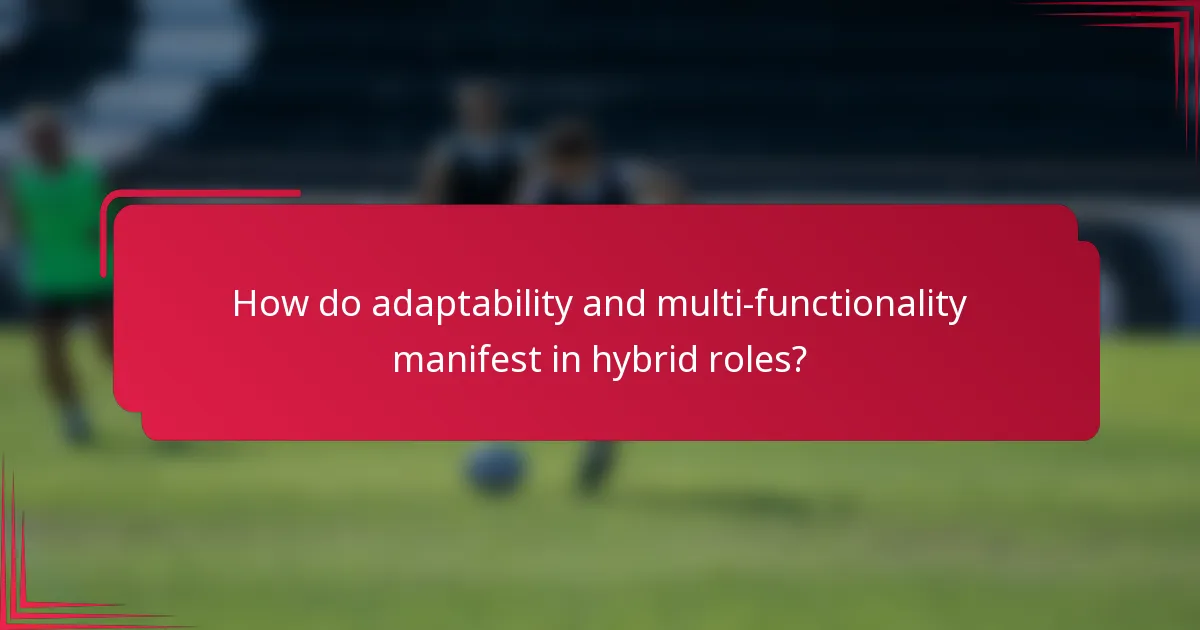 How do adaptability and multi-functionality manifest in hybrid roles?
