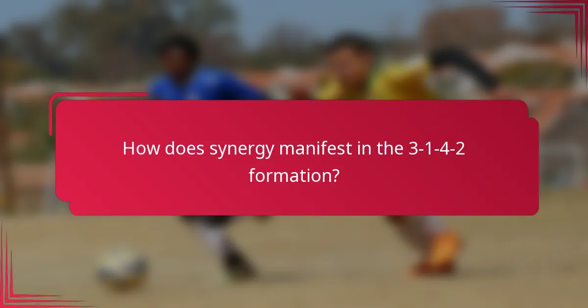 How does synergy manifest in the 3-1-4-2 formation?