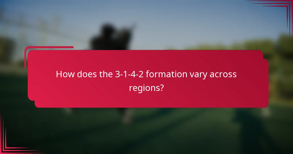 How does the 3-1-4-2 formation vary across regions?