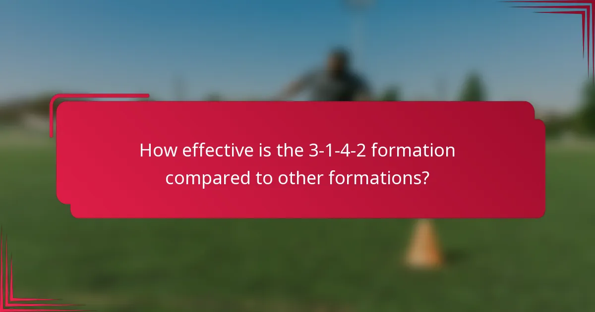 How effective is the 3-1-4-2 formation compared to other formations?