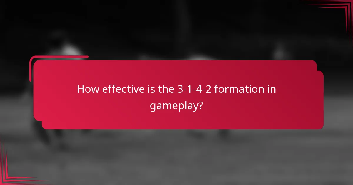 How effective is the 3-1-4-2 formation in gameplay?