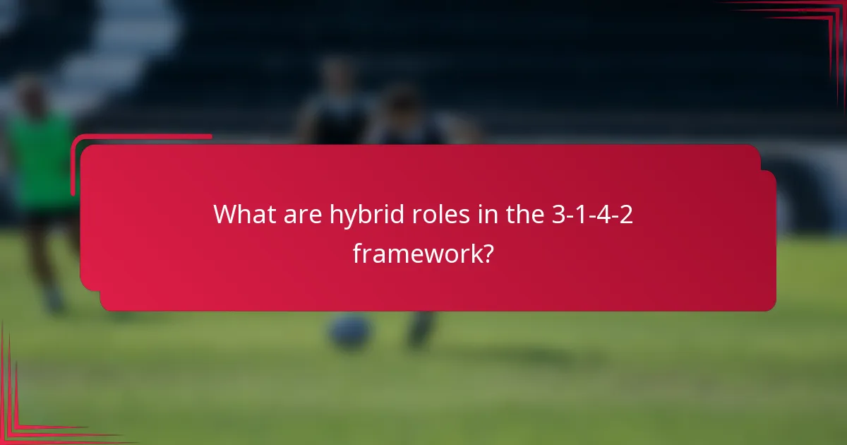What are hybrid roles in the 3-1-4-2 framework?