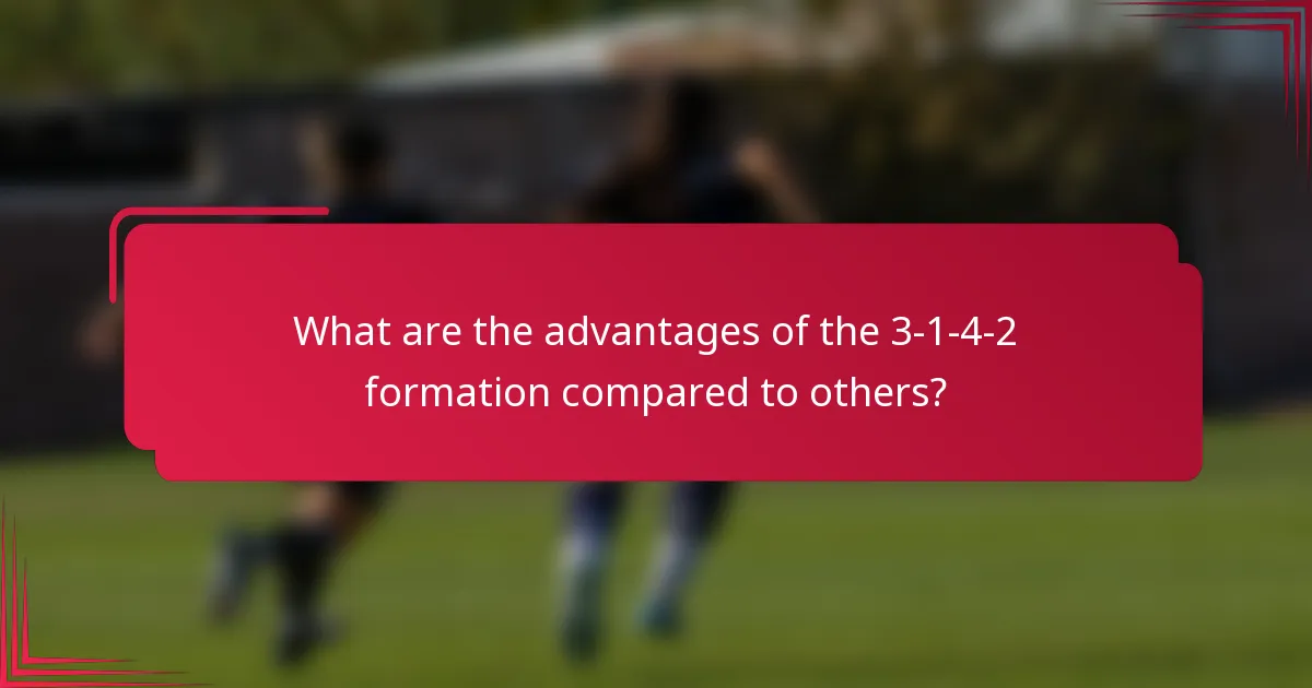 What are the advantages of the 3-1-4-2 formation compared to others?