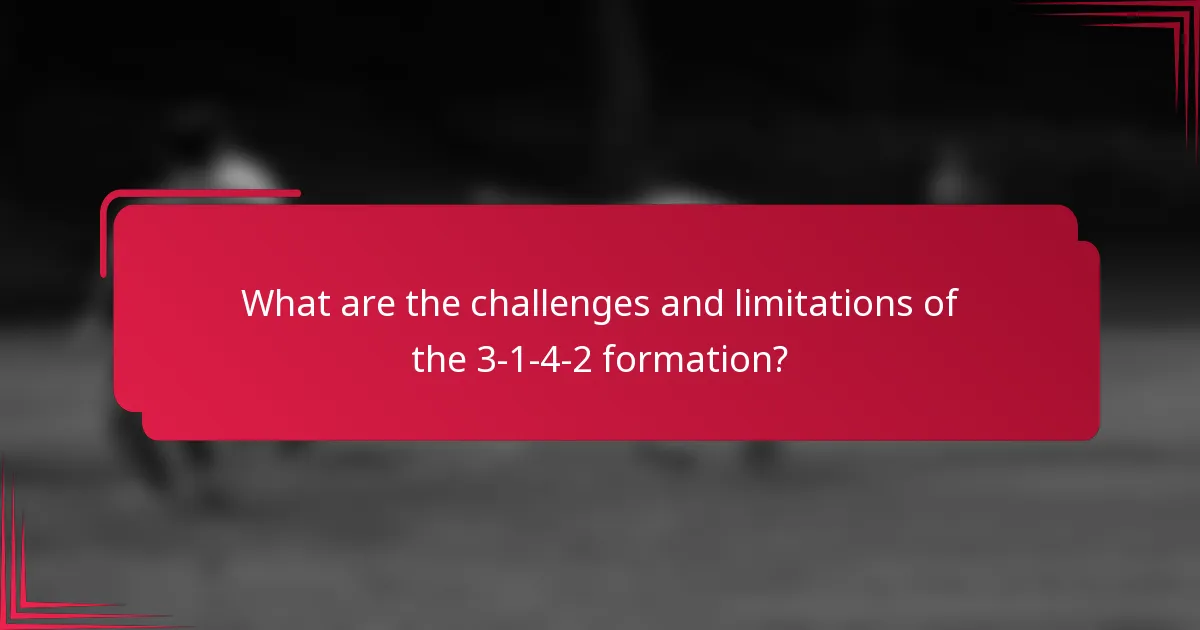 What are the challenges and limitations of the 3-1-4-2 formation?