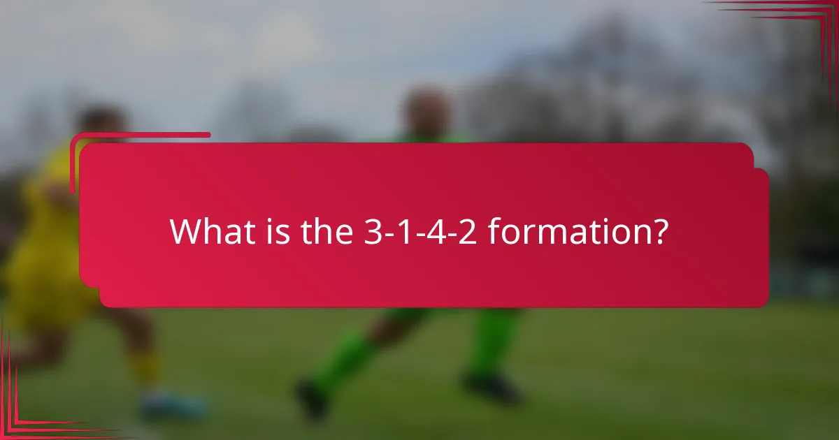 What is the 3-1-4-2 formation?