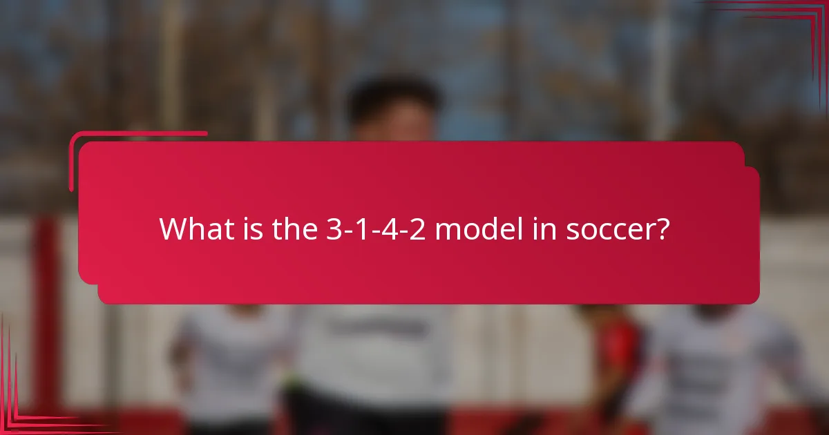 What is the 3-1-4-2 model in soccer?