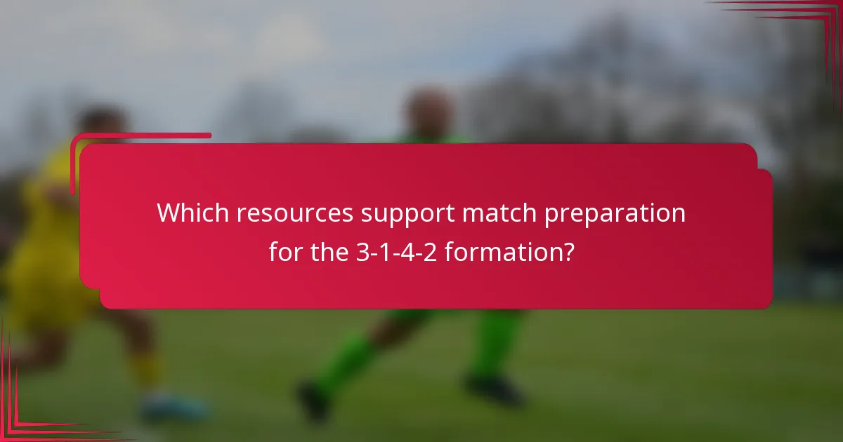 Which resources support match preparation for the 3-1-4-2 formation?